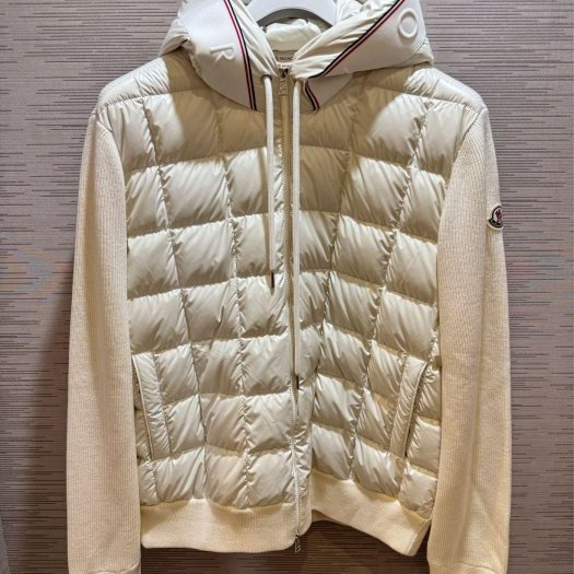 💎Han's house精品服飾💎 moncler 羽絨 拼接 羊毛 連帽 外套 可手水洗 現貨 XXL ~ XXXL 原價40200-4