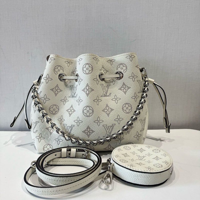 98新🆕路易威登/Louis Vuitton Bella 白色鏤空月光女神水桶包單肩包斜挎包 芯片款 ❤️正品-0
