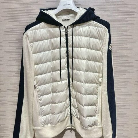 💎Han's house精品服飾💎 moncler 初剪羊毛 拼接 羽絨 連帽 外套 現貨XL 原價41600