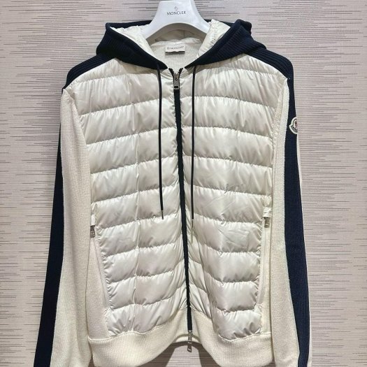 💎Han's house精品服飾💎 moncler 初剪羊毛 拼接 羽絨 連帽 外套 現貨XL 原價41600-0