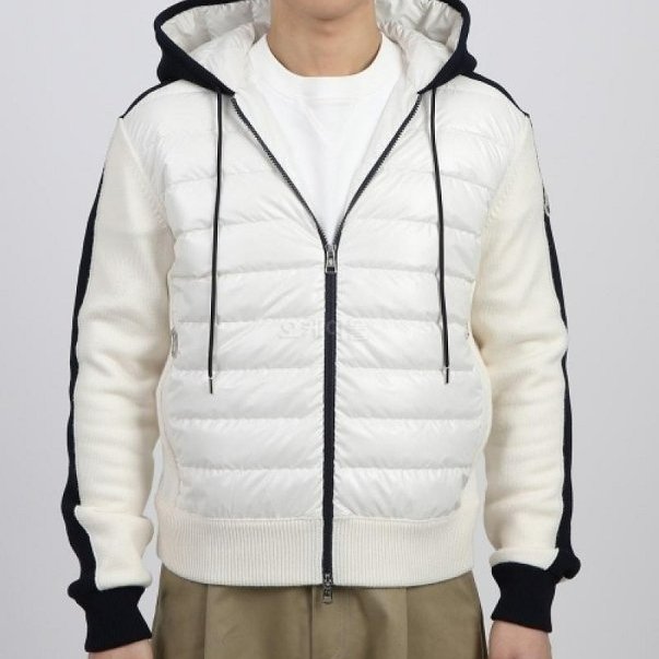 💎Han's house精品服飾💎 moncler 初剪羊毛 拼接 羽絨 連帽 外套 現貨XL 原價41600-3