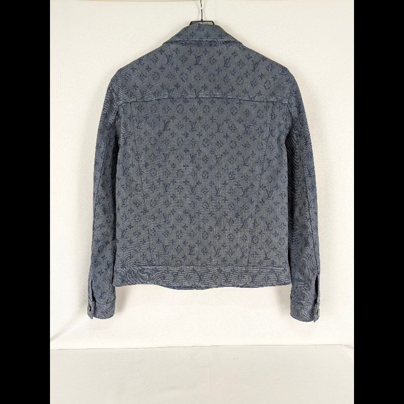 莉亞精品♡LV 滿印老花牛仔外套 尺碼44 二手美品-2