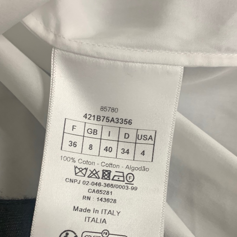 Dior迪奧白色斜肩襯衫，女款，36碼，成色幾乎全新-6