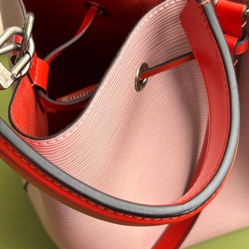 ::LOUIS VUITTON:: LV M54370 粉色牛皮EPI水波紋 NeoNeo MM 水桶包 兩用包-20