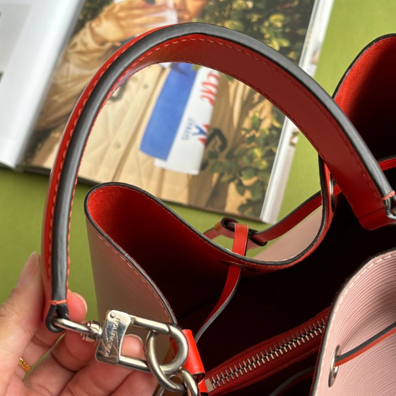 ::LOUIS VUITTON:: LV M54370 粉色牛皮EPI水波紋 NeoNeo MM 水桶包 兩用包-21