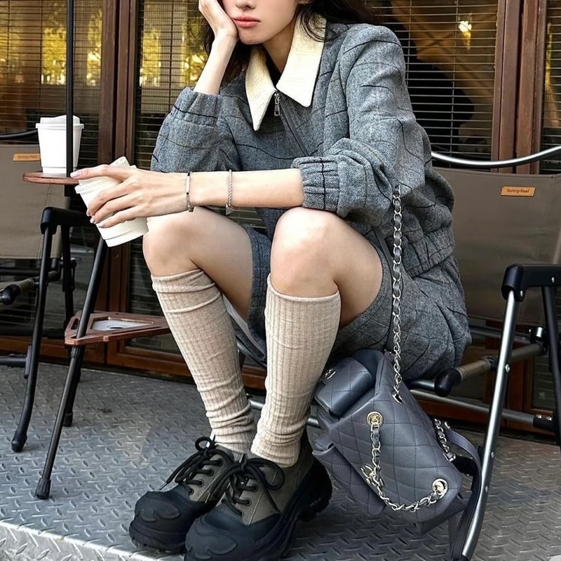 CHANEL香奈兒灰色羊皮款duma小號雙肩包芯片款閒置帶膜全配🈶購證-36