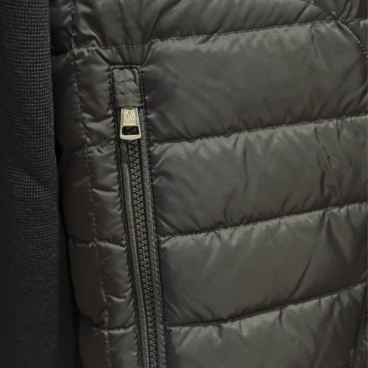 💎Han's house精品服飾💎 moncler 羊毛 拼接 羽絨 外套 黑 現貨 S 原價 36500-7