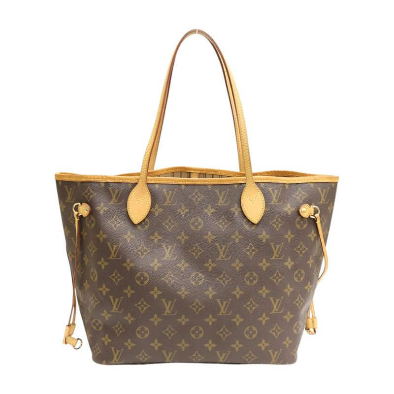 棕色 原花帆布 Neverfull MM 手提包【LOUIS VUITTON LV 路易威登】 M40156-0