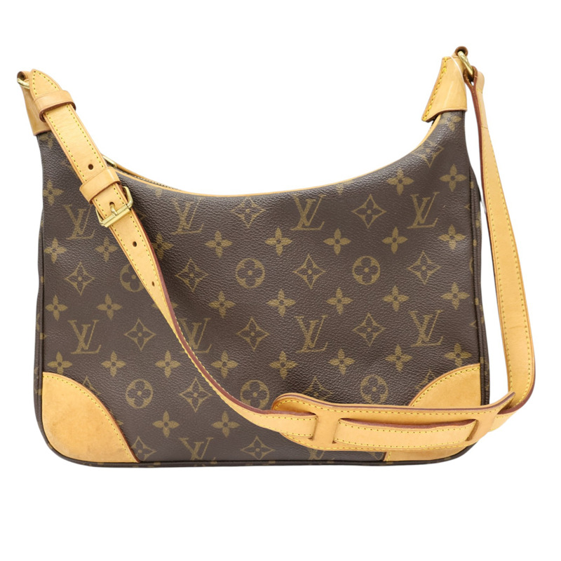棕色 原花 PVC塗層帆布 Boulogne 30 肩背包【LOUIS VUITTON LV 路易威登】 M51265-0