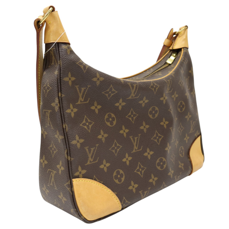 棕色 原花 PVC塗層帆布 Boulogne 30 肩背包【LOUIS VUITTON LV 路易威登】 M51265-1