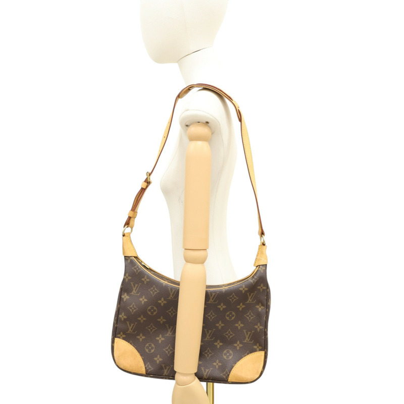 棕色 原花 PVC塗層帆布 Boulogne 30 肩背包【LOUIS VUITTON LV 路易威登】 M51265-5
