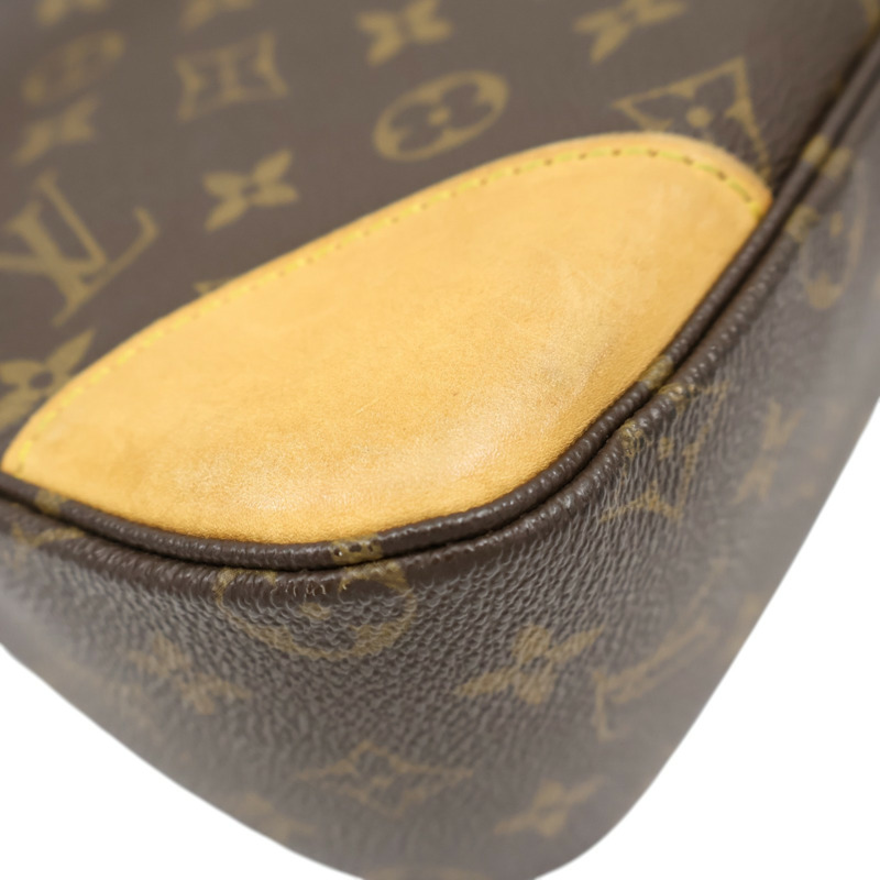 棕色 原花 PVC塗層帆布 Boulogne 30 肩背包【LOUIS VUITTON LV 路易威登】 M51265-6
