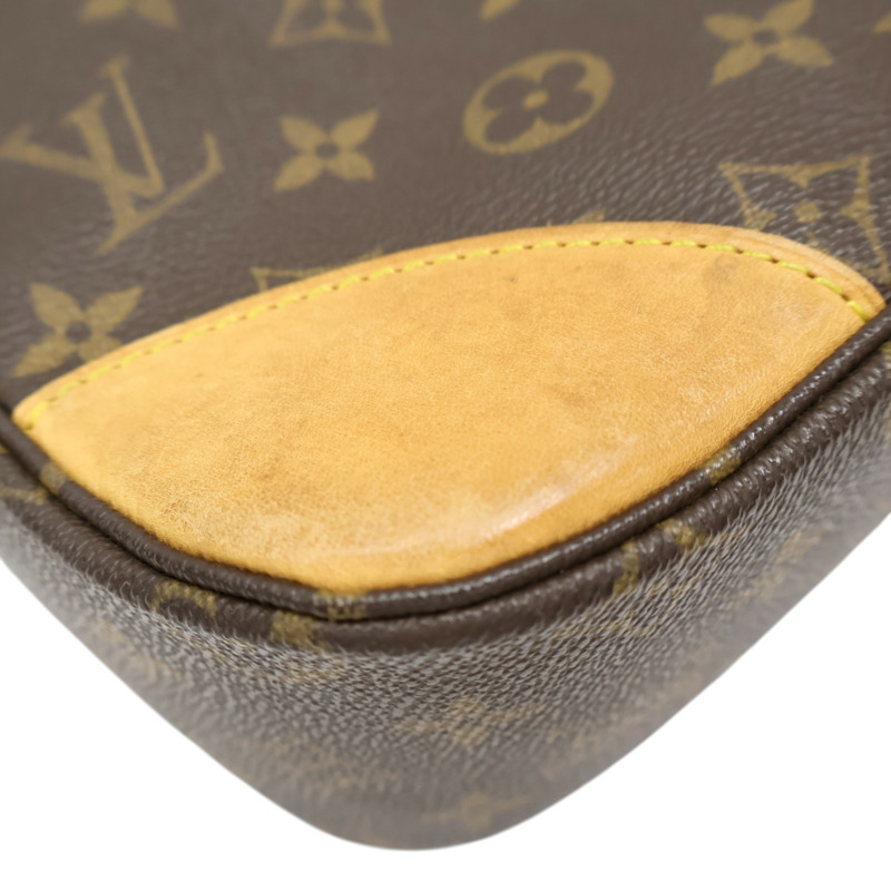 棕色 原花 PVC塗層帆布 Boulogne 30 肩背包【LOUIS VUITTON LV 路易威登】 M51265-8