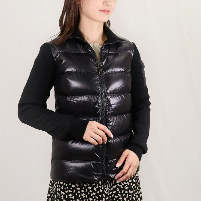 💎Han's house精品服飾💎moncler 羽絨 漆面 拼接 美麗諾羊毛 外套 男女共穿 現貨 S 原價41200-4