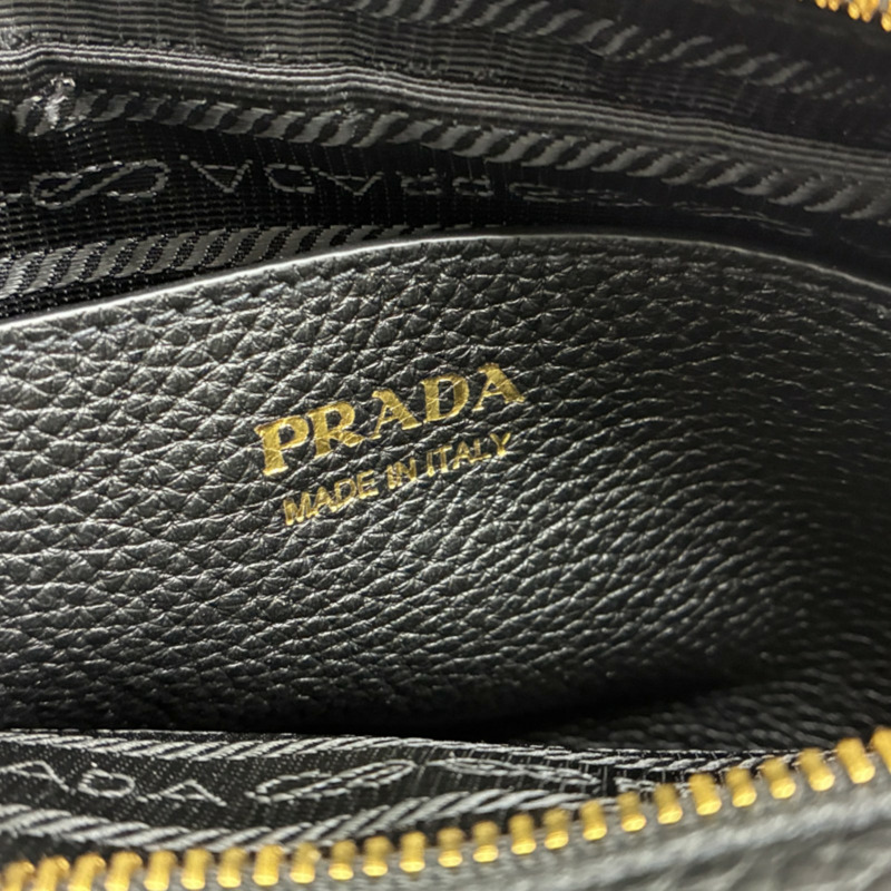 黑色 牛皮 肩背包【PRADA 普拉達】 1BH079-3