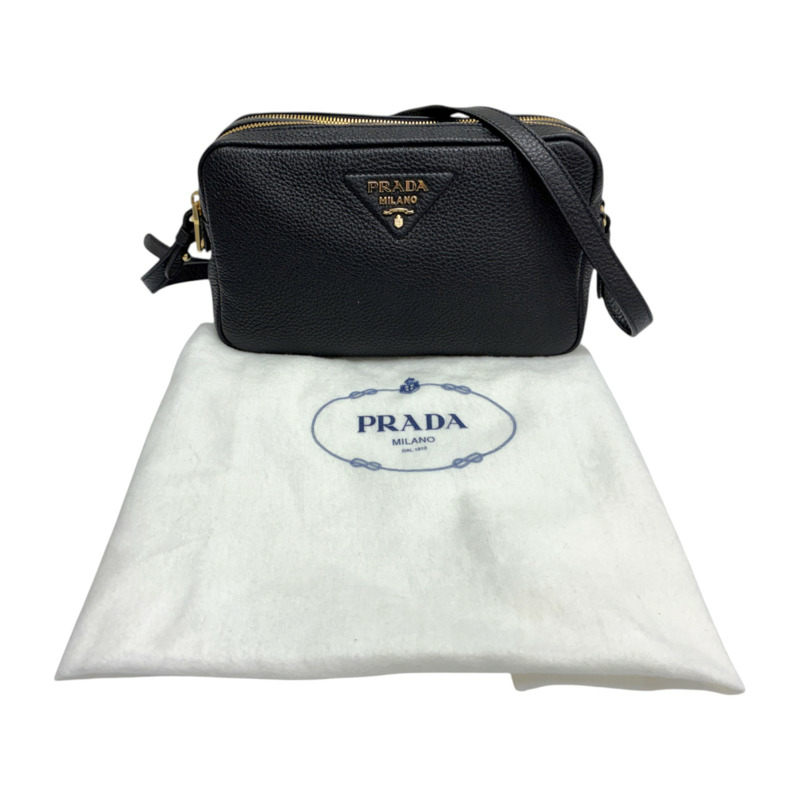 黑色 牛皮 肩背包【PRADA 普拉達】 1BH079-7