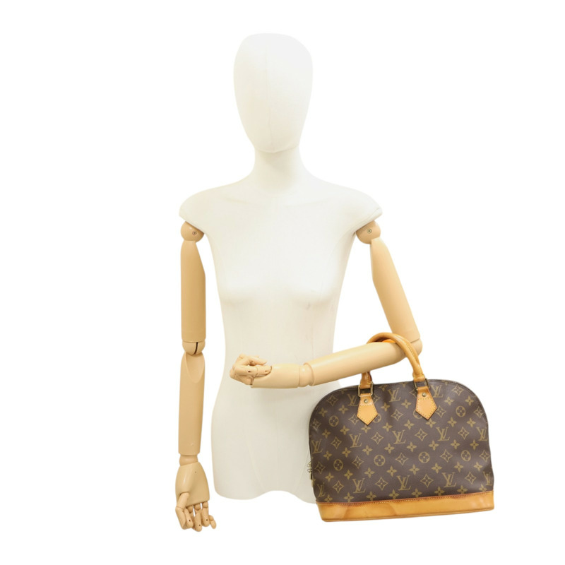 棕色 原花帆布 Alma PM 手提包【LOUIS VUITTON LV 路易威登】 M51130-6