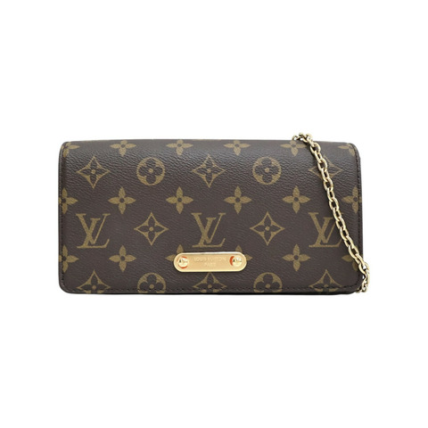 棕色 原花帆布 Wallet On Chain Lily 肩背包【LOUIS VUITTON LV 路易威登】 M82509