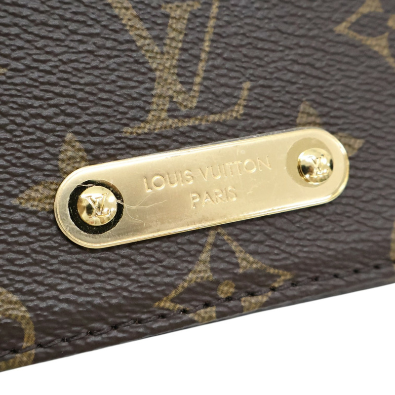 棕色 原花帆布 Wallet On Chain Lily 肩背包【LOUIS VUITTON LV 路易威登】 M82509-4