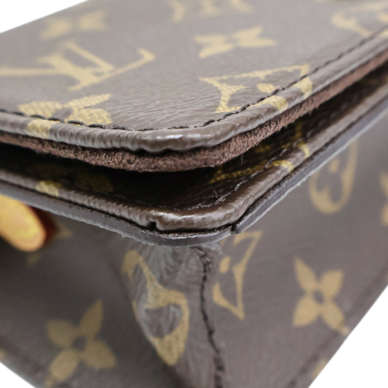 棕色 原花帆布 Wallet On Chain Lily 肩背包【LOUIS VUITTON LV 路易威登】 M82509-10