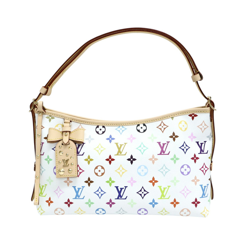 白彩 原花帆布 LVxTM Carryall East West 肩背包【LOUIS VUITTON LV 路易威登】 M27578-0