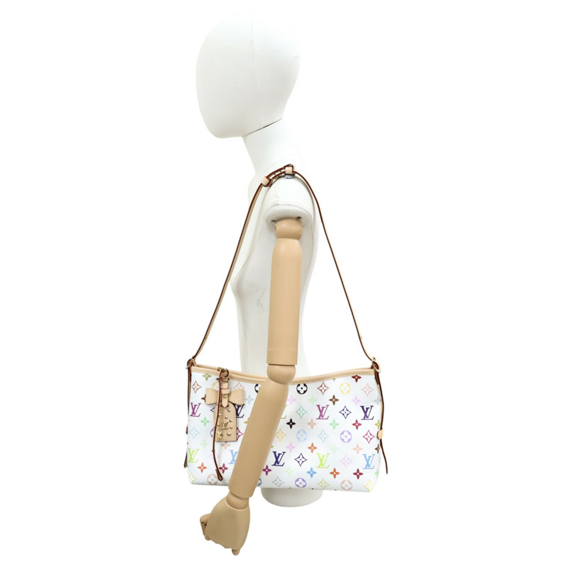 白彩 原花帆布 LVxTM Carryall East West 肩背包【LOUIS VUITTON LV 路易威登】 M27578-8