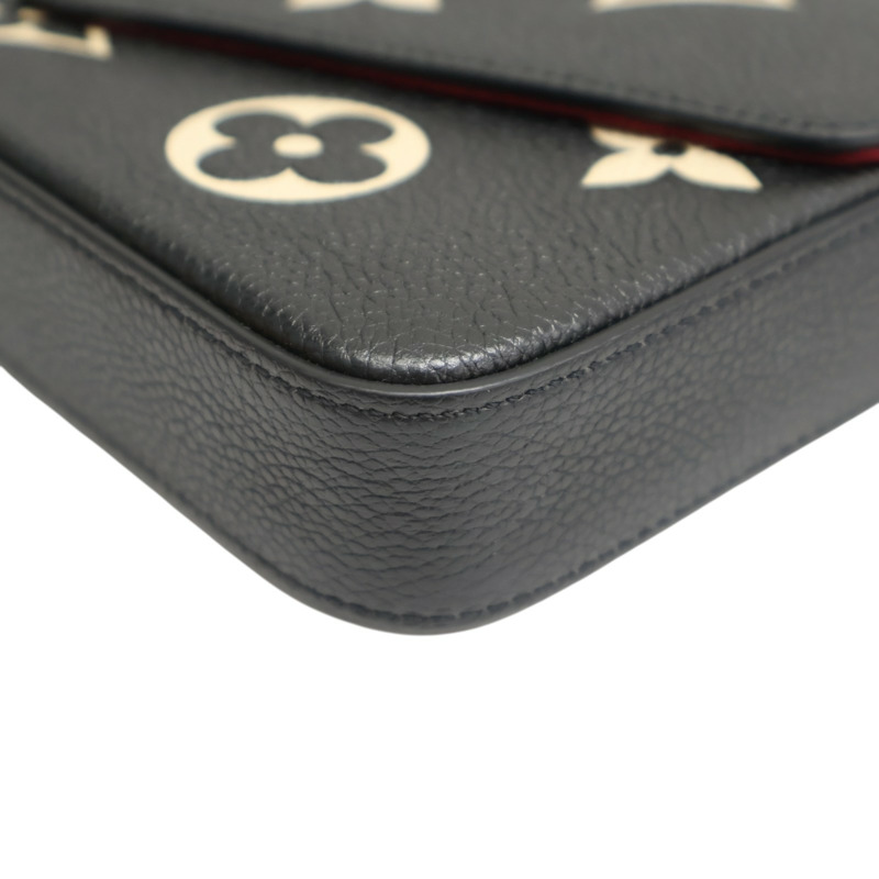 黑色 原花牛皮 Felicie Pochette 肩背包 【LOUIS VUITTON LV 路易威登】 M82479-13