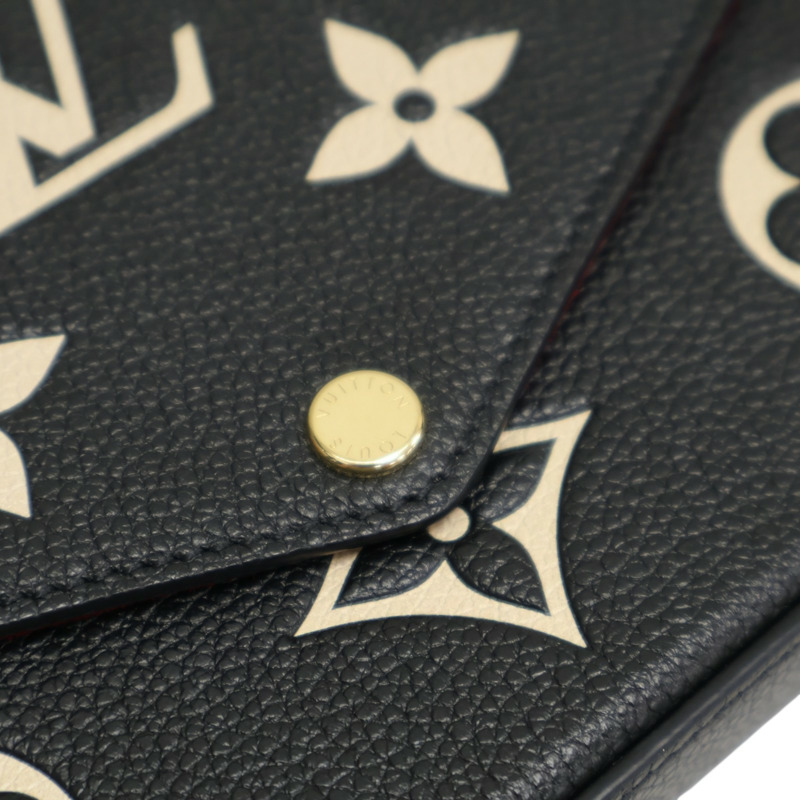 黑色 原花牛皮 Felicie Pochette 肩背包 【LOUIS VUITTON LV 路易威登】 M82479-14