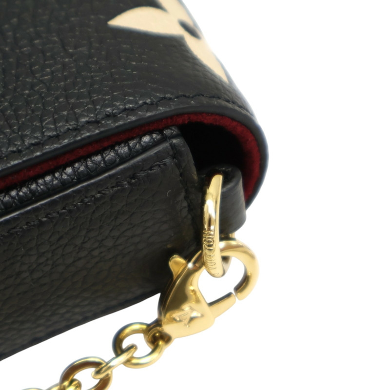 黑色 原花牛皮 Felicie Pochette 肩背包 【LOUIS VUITTON LV 路易威登】 M82479-15
