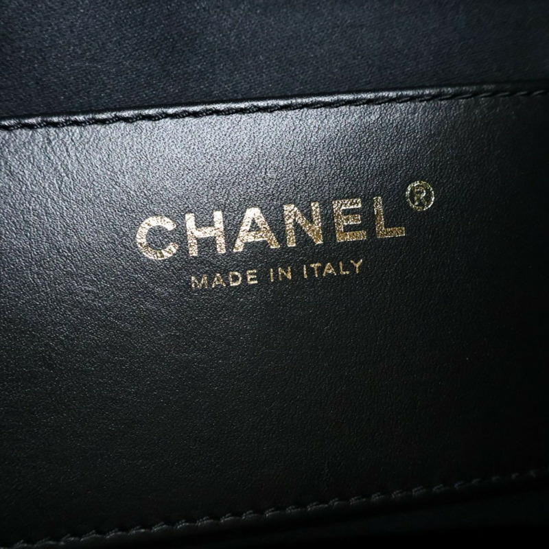 黑色 荔枝紋牛皮 25 中型 鍊帶 肩背包【CHANEL 香奈兒】 AS5311-5