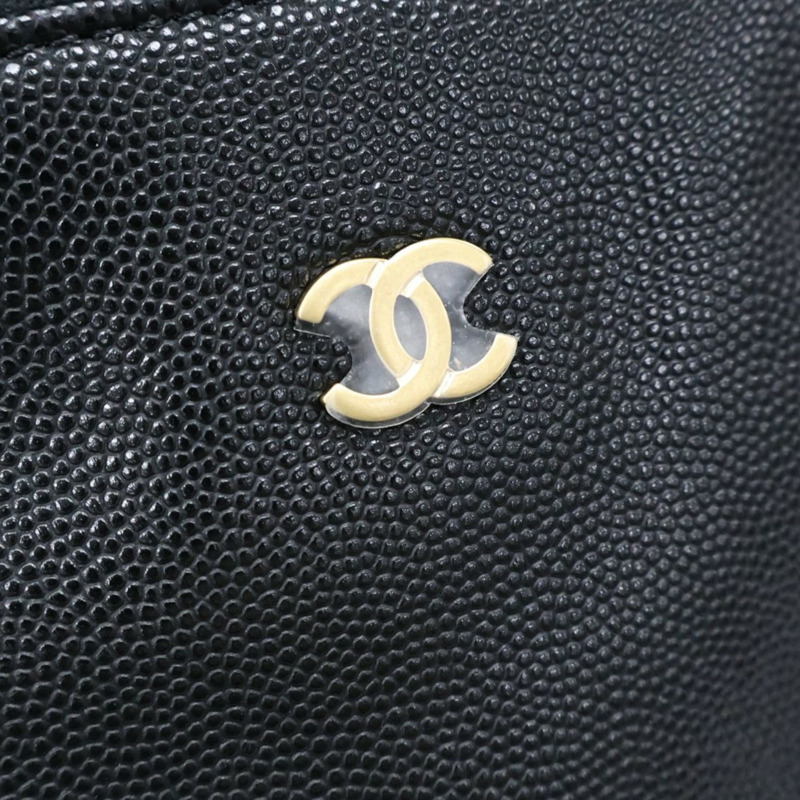 黑色 荔枝紋牛皮 25 中型 鍊帶 肩背包【CHANEL 香奈兒】 AS5311-9