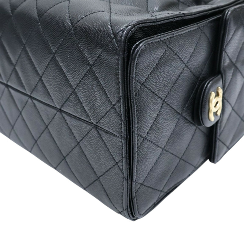 黑色 荔枝紋牛皮 25 中型 鍊帶 肩背包【CHANEL 香奈兒】 AS5311-11