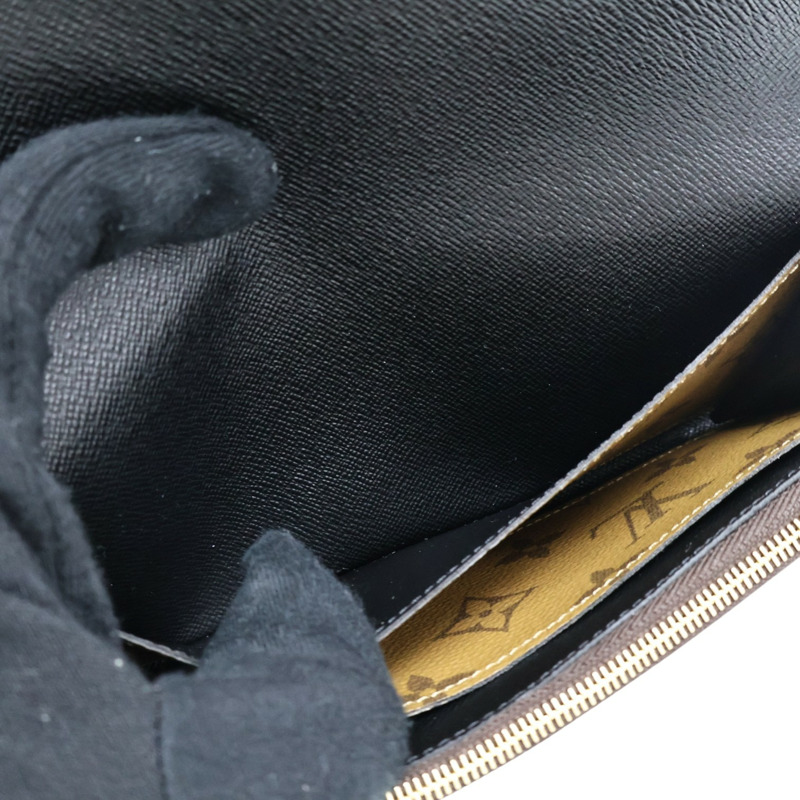 棕色 原花帆布 Emilie 扣式 長夾【LOUIS VUITTON LV 路易威登】 M82157-3