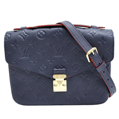 藍色 原花壓紋牛皮 Pochette Metis 兩用包【LOUIS VUITTON LV 路易威登】 M44071