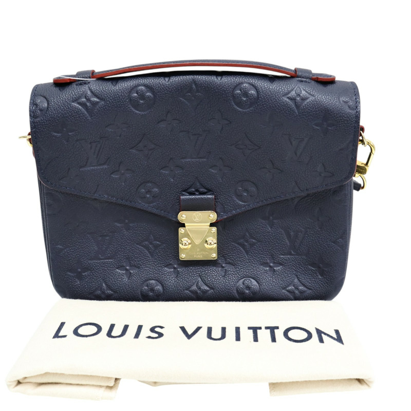 藍色 原花壓紋牛皮 Pochette Metis 兩用包【LOUIS VUITTON LV 路易威登】 M44071-7