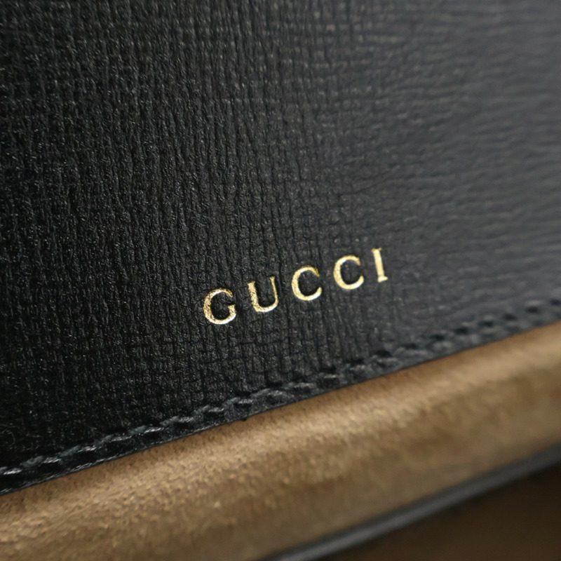 黑色 牛皮 1955 Horsebit 馬銜扣 肩背包【GUCCI 古馳】 726226-3