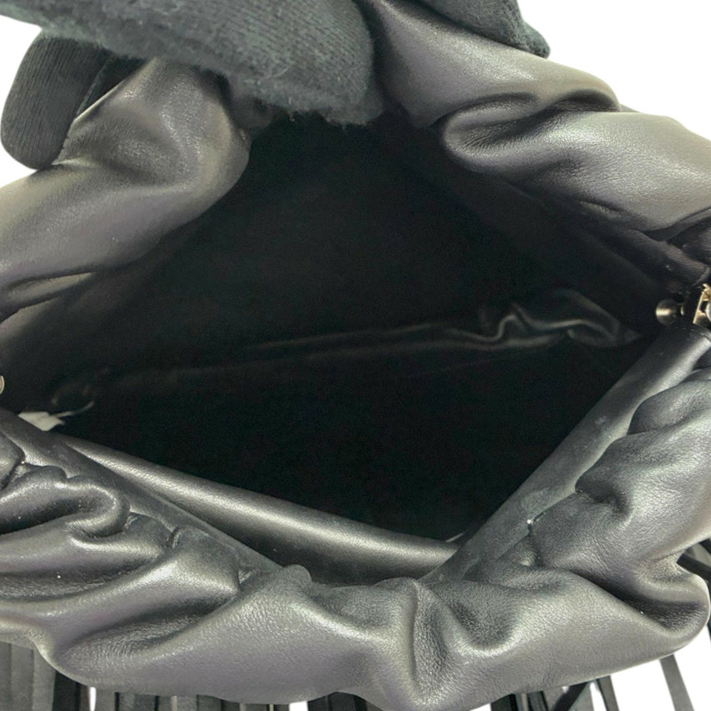 黑色 牛皮 流蘇 肩背包【BOTTEGA VENETA BV 寶緹嘉】 630363-2