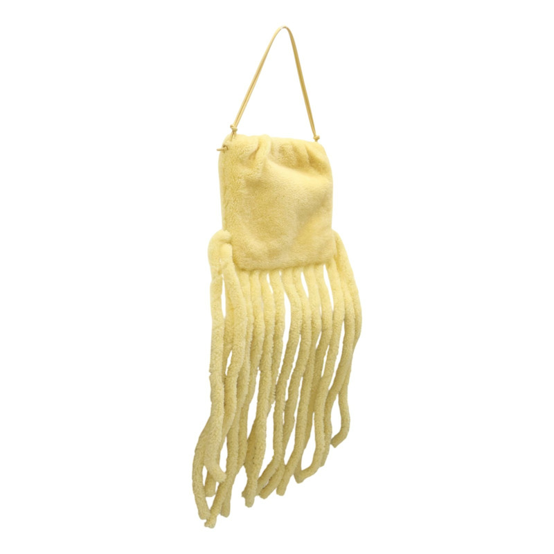 黃色 羊皮 毛絨 Curly Sheerling Fringed Clutch【BOTTEGA VENETA BV 寶緹嘉】 630363-1