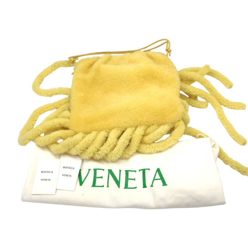 黃色 羊皮 毛絨 Curly Sheerling Fringed Clutch【BOTTEGA VENETA BV 寶緹嘉】 630363-2