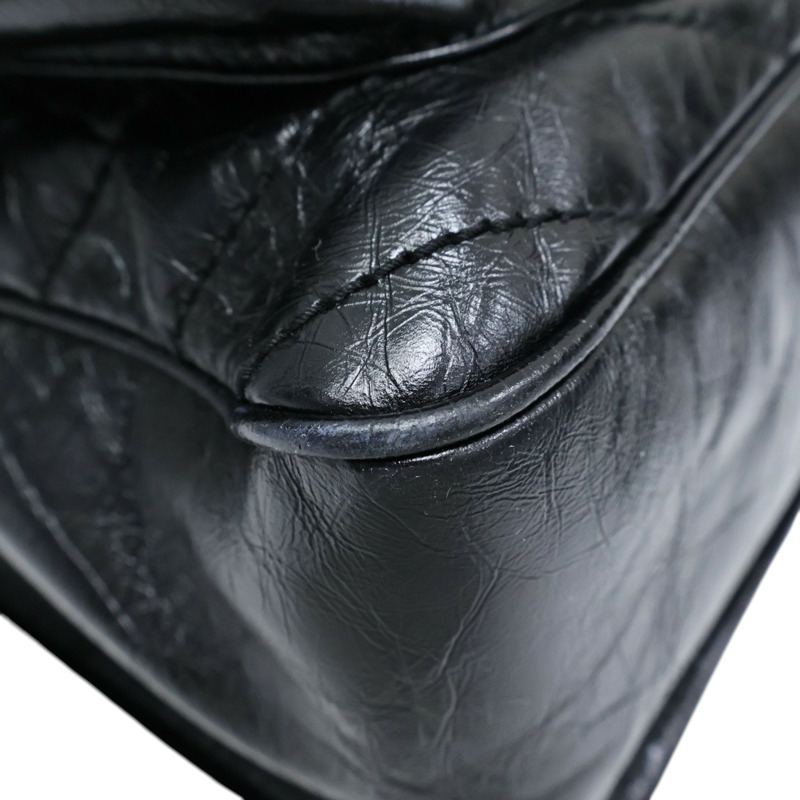 黑色 牛皮 鏈帶肩背包【SAINT LAURENT 聖羅蘭】 633157-7