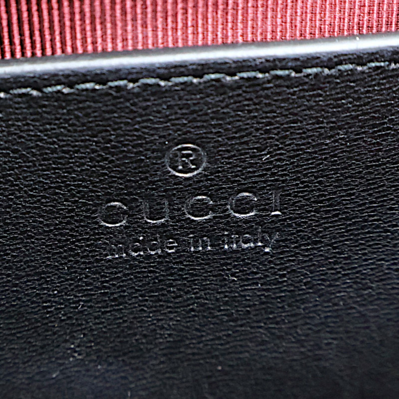 黑色 牛皮 GG Marmont small 肩背包【GUCCI 古馳】 837280-3
