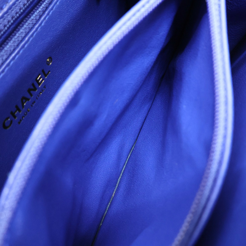 藍/紅/白色 荔枝紋牛皮 Figly Vanity Shoulder Bag 肩背包【CHANEL 香奈兒】 A93343-3