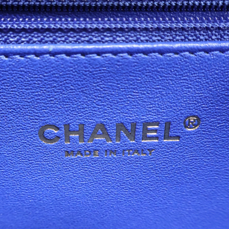 藍/紅/白色 荔枝紋牛皮 Figly Vanity Shoulder Bag 肩背包【CHANEL 香奈兒】 A93343-5