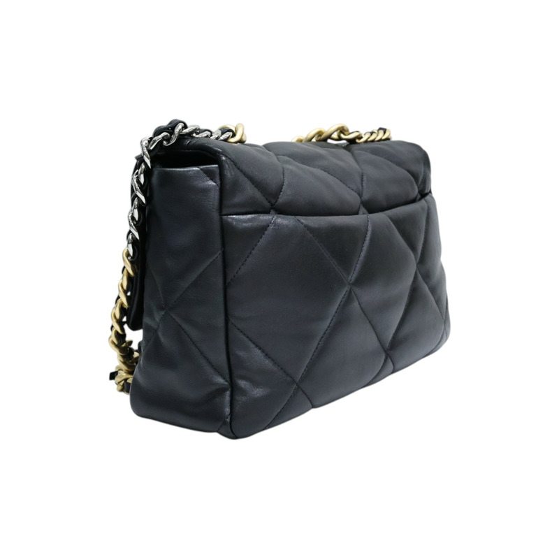 黑色羊皮 19 兩用包【CHANEL 香奈兒】 AS1161-1
