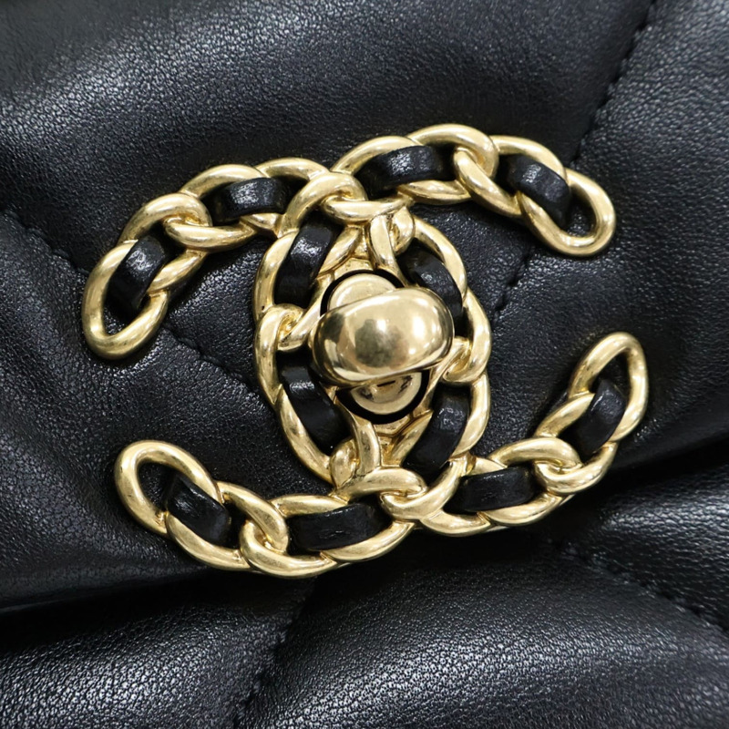 黑色羊皮 19 兩用包【CHANEL 香奈兒】 AS1161-8