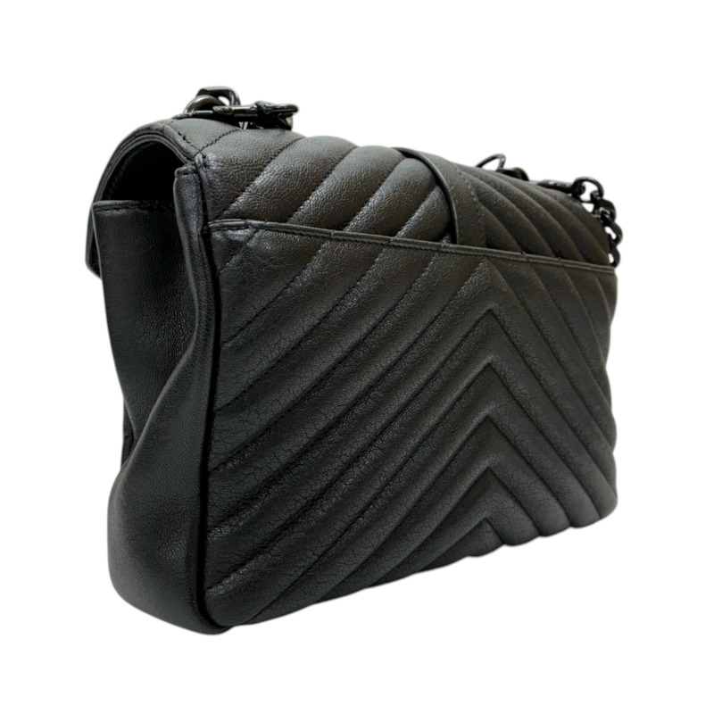 黑色 羊皮 College 兩用包【SAINT LAURENT YSL 聖羅蘭】 487213-1