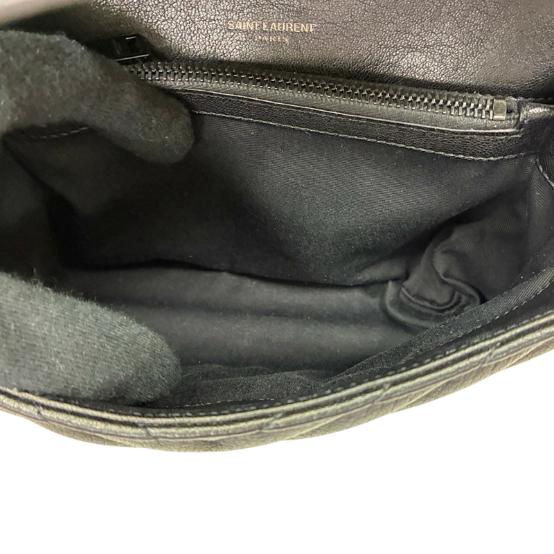 黑色 羊皮 College 兩用包【SAINT LAURENT YSL 聖羅蘭】 487213-2