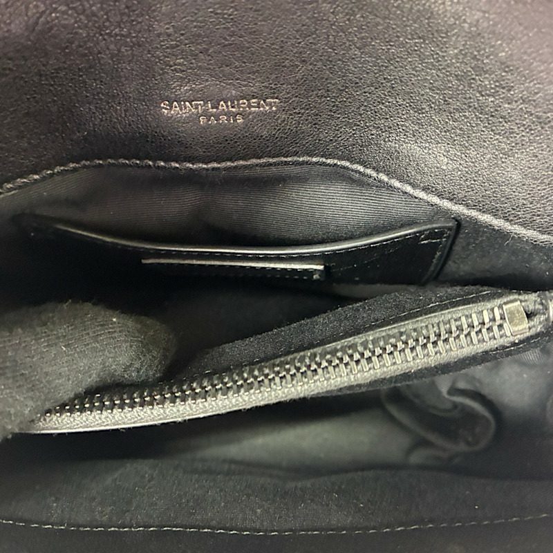 黑色 羊皮 College 兩用包【SAINT LAURENT YSL 聖羅蘭】 487213-4