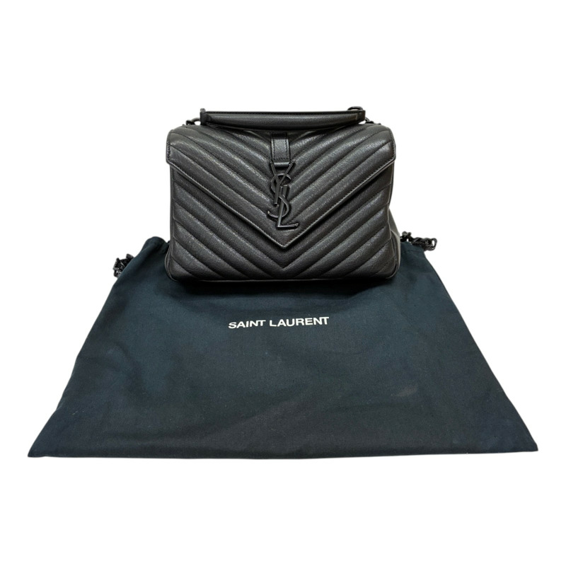 黑色 羊皮 College 兩用包【SAINT LAURENT YSL 聖羅蘭】 487213-9