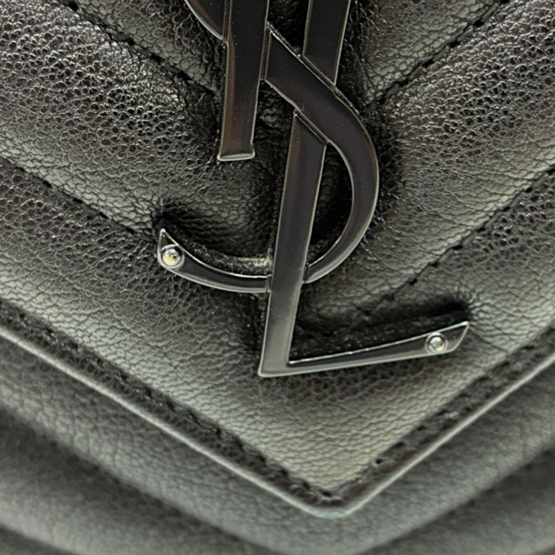 黑色 羊皮 College 兩用包【SAINT LAURENT YSL 聖羅蘭】 487213-12